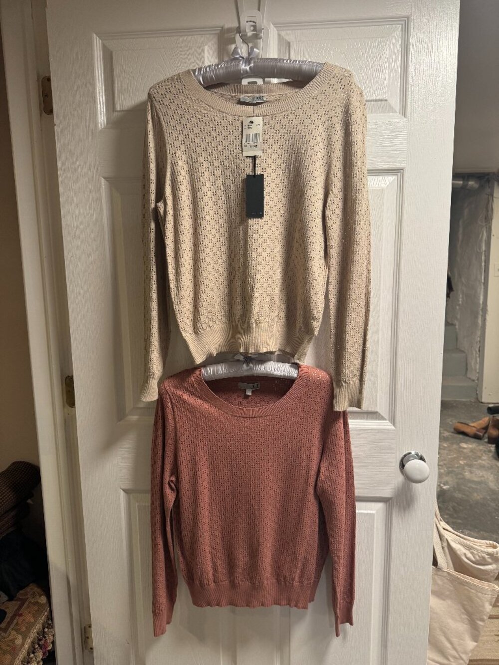 Kut From The Kloth Pointelle Knit Sweater Bundle (2) – Oatmeal + Rose | NWT + NW